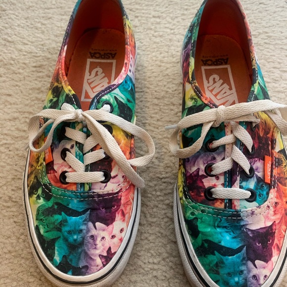 Vans Shoes - Vans Off the Wall ASPCA multi-colored cat shoes